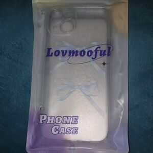 Clear Blue Bow Phone Case